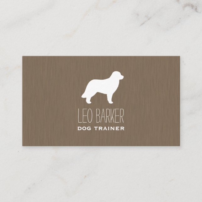 Carte De Visite Leonberger Chien race Silhouette (Devant)