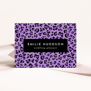 Carte De Visite Leopard Print, Léopard Spots, Purple Leopard