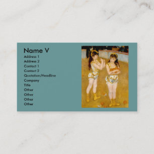 Carte De Visite Les acrobates de Renoir au Cirque Fernando (1879)