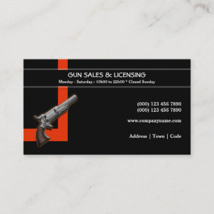 Carte De Visite Les affaires d'arme d'arme à feu personnalisent