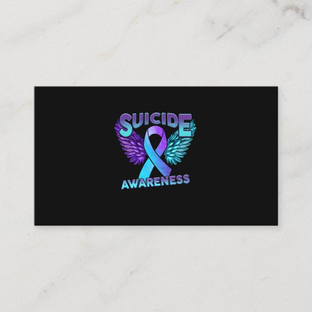 Carte De Visite Les Ailes De Sensibilisation Au Suicide Et Le Suic (Devant)