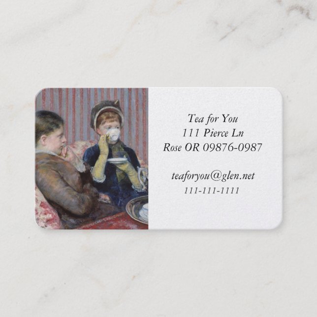Carte De Visite Les amis du thé (Devant)