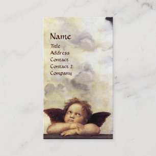 Carte De Visite Les ANGES se sont envolés le monogramme rouge de