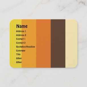 Carte De Visite les années 70 Motif de couleurs triées rétro