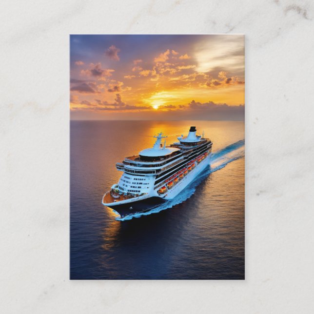Carte De Visite Les bateaux de croisière offrent un luxueux Envelo (Devant)