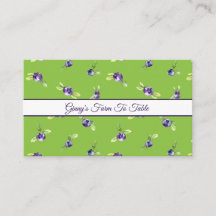 Les bleuets sur la ferme verte à déposer