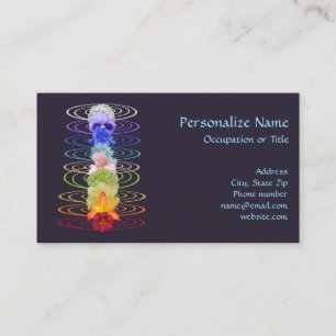 Carte De Visite Les chakras colorent les fleurs Méditation zen