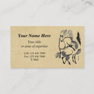 Carte De Visite Les chevaux sous un saule.