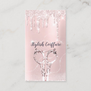 Carte De Visite Les ciseaux Instagra Coiffure Parties scintillant 