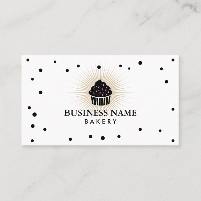 Carte De Visite Les confettis de boulangerie de petit gâteau (Devant)