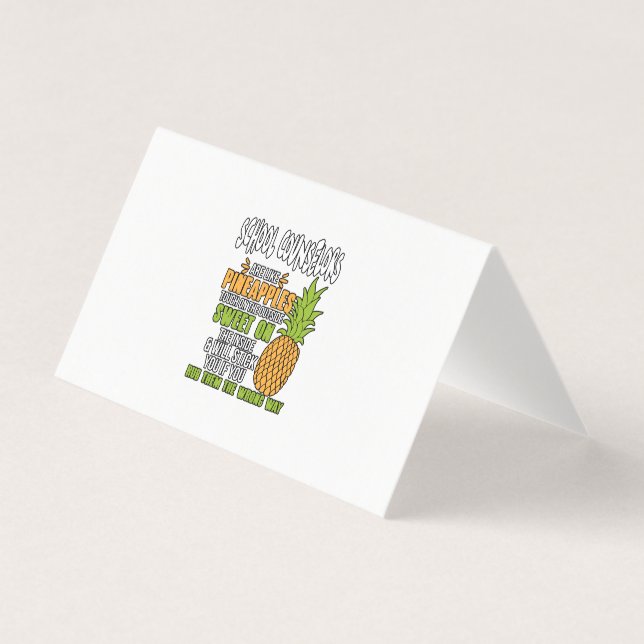 Carte De Visite Les Conseillers Scolaires Sont Comme Des Ananas. (Devant)
