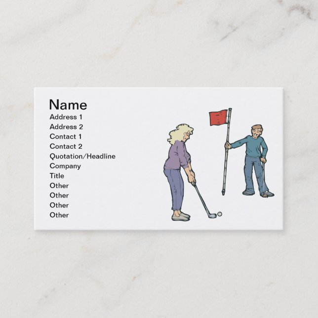Carte De Visite Les couples qui jouent au golf ensemble restent (Devant)