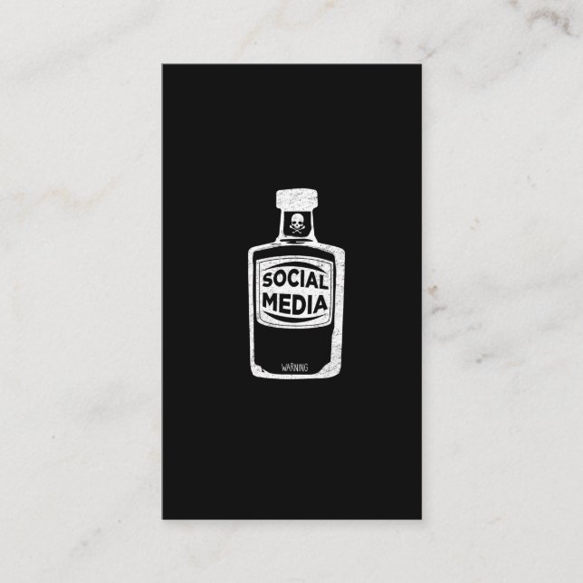 Carte De Visite Les effets secondaires des poisons sur les médias  (Devant)