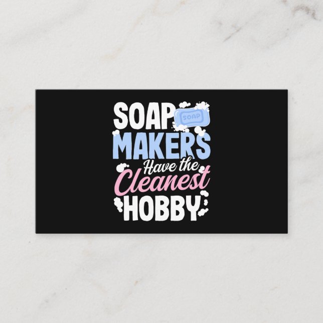 Carte De Visite Les Fabricants De Savon Ont Le Design Hobby Le Plu (Devant)
