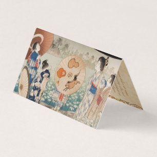 Carte De Visite Les femmes japonaises Vintages de ukiyo-e avec par