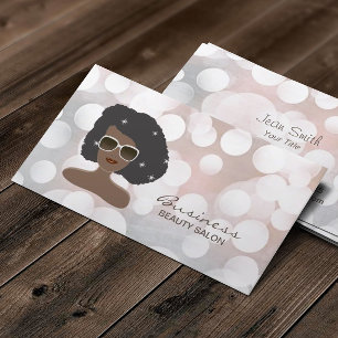 Carte De Visite Les femmes noires dans le salon de beauté des lun