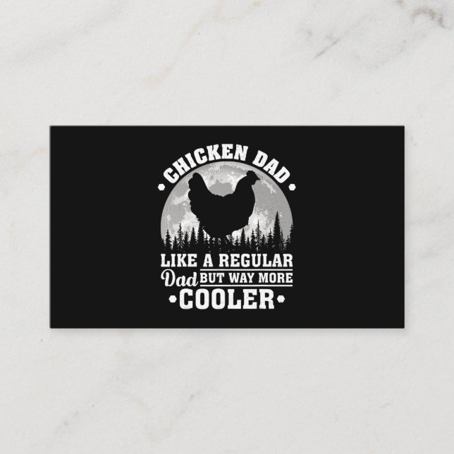Carte De Visite Les Hommes Poulet Papa Comme Un Père Régulier Drôl (Devant)