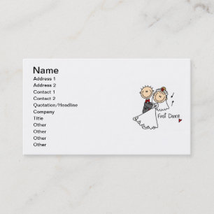 Carte De Visite Les jeunes mariés dansent d'abord le T-shirts et