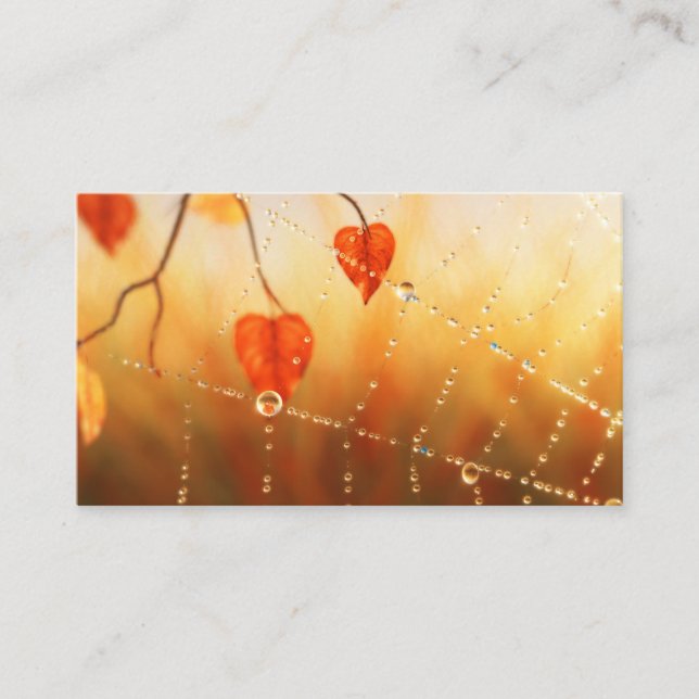 Carte De Visite Les joyaux d'un automne Signet du matin (Devant)