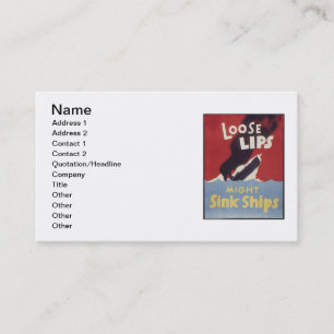 Carte De Visite Les lèvres Perdues Pourraient Éclater Les Navires 