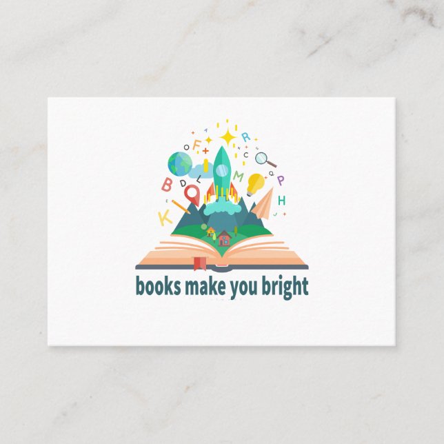 Carte De Visite Les livres te rendent brillante (Devant)