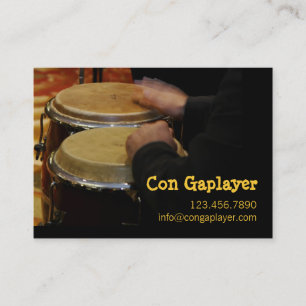 Carte De Visite les mains des congaplayer sur l'instrument