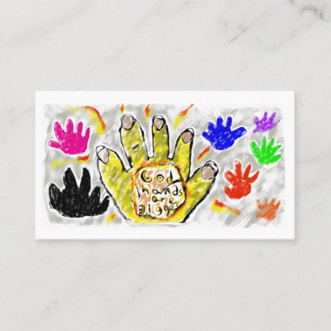 Carte De Visite les mains d'un dieu sont plus grandes (Devant)