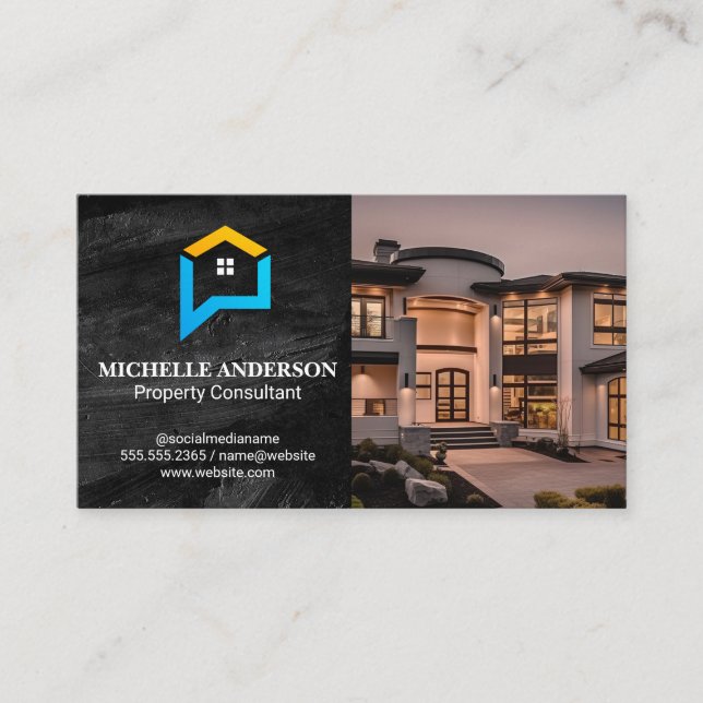 Carte De Visite Les maisons de luxe | Logo immobilier (Devant)