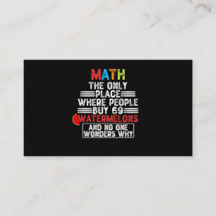 Carte De Visite Les Maths Le Seul Endroit Où Les Gens Achètent - L