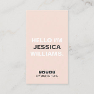 Carte De Visite Les médias sociaux minimalistes du style gris brou