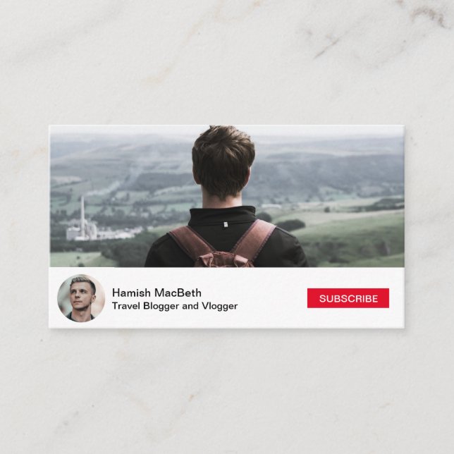 Carte De Visite Les médias sociaux YouTube ont inspiré | (Devant)