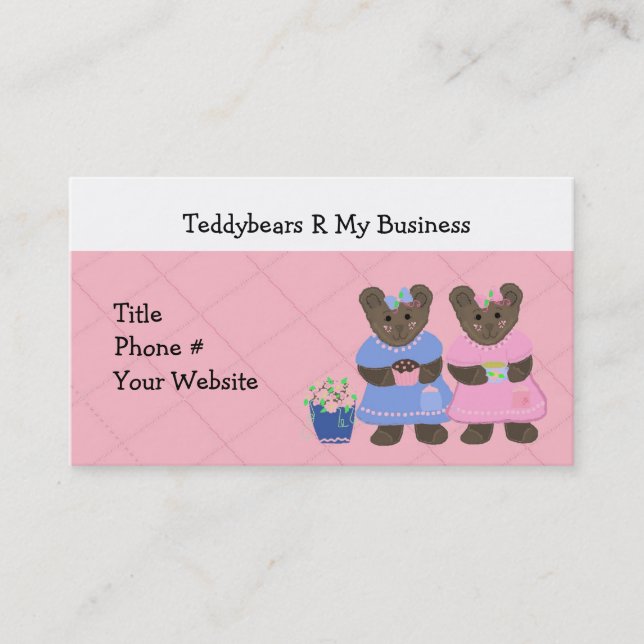 Carte De Visite Les ours en peluche sont mon affaire (Devant)