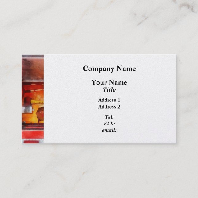 Carte De Visite Les outils du commerce des pompiers (Devant)