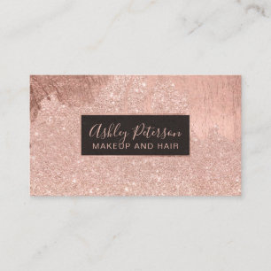 Carte De Visite Les parties scintillantes roses d'or s'égouttent