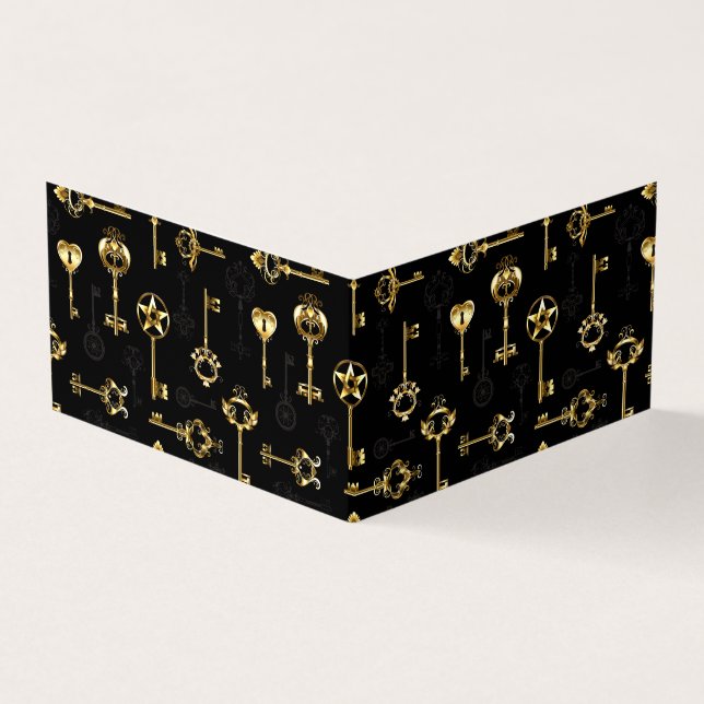 Carte De Visite Les Patters de Seamless avec Golden Keys (Extérieur)