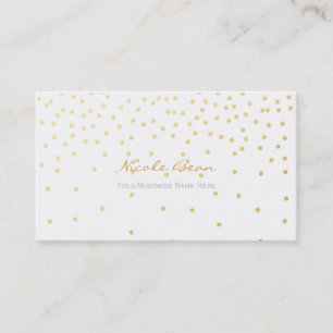 Carte De Visite Les petits confettis blancs de feuille d'or