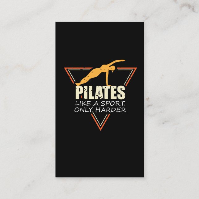 Carte De Visite Les Pilates Amusants Comme Un Sport Seulement Plus (Devant)