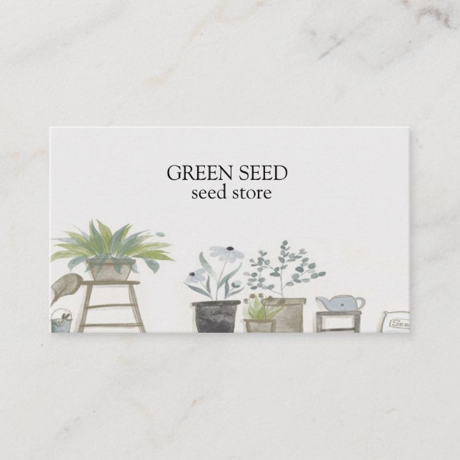 Carte De Visite Les Plantes (Devant)