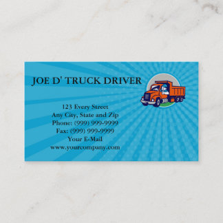 Carte De Visite Les pouces de chauffeur de camion de décharge de