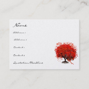 Carte De Visite Les racines de l'arbre rouge tourbillonnent les co