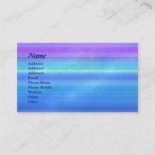 Carte De Visite Les rayures bleues roses à la mode élégantes du