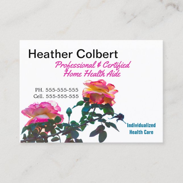 Carte De Visite Les Roses se souviennent d'un merveilleux professi (Devant)
