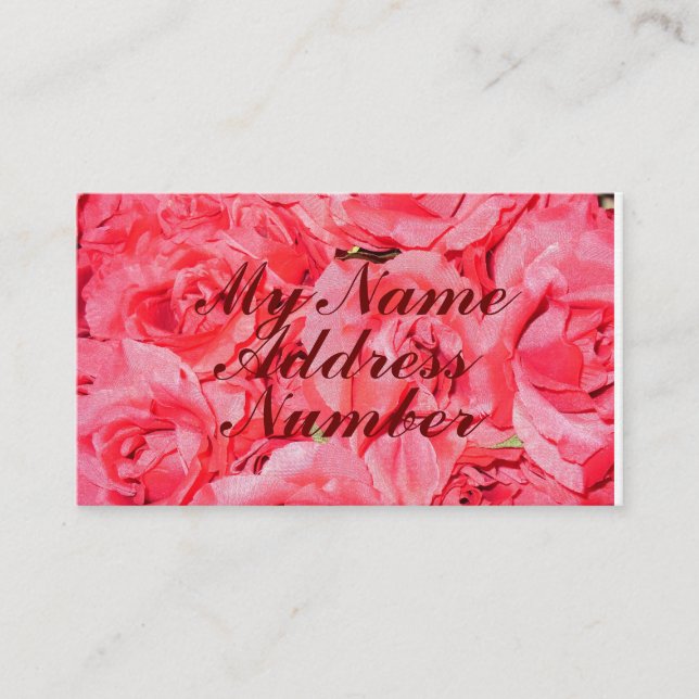 Carte De Visite Les "roses sont roses"… (Devant)