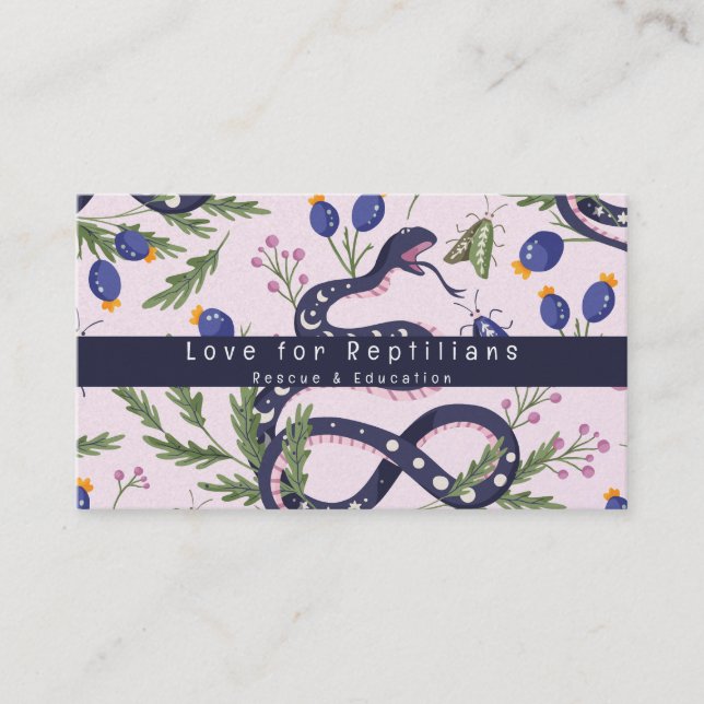 Carte De Visite Les serpents Secourent les fleurs (Devant)