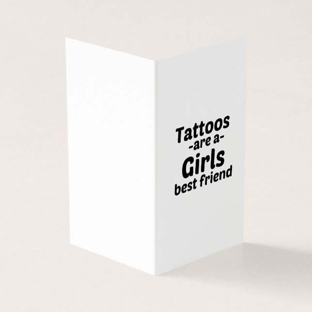 Carte De Visite Les tatouages sont les meilleures amies des filles (Extérieur)