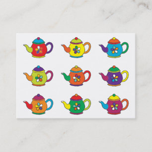 CARTE DE VISITE LES TEAPOTS COLORÉS