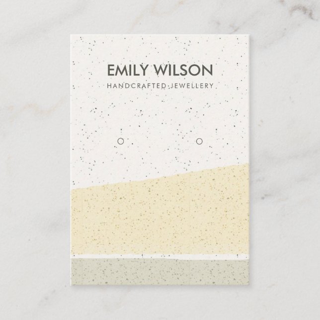 CARTE DE VISITE LES VAGUES CÉRAMIQUES JAUNES ABSTRAITES QUI MANQUE (Devant)