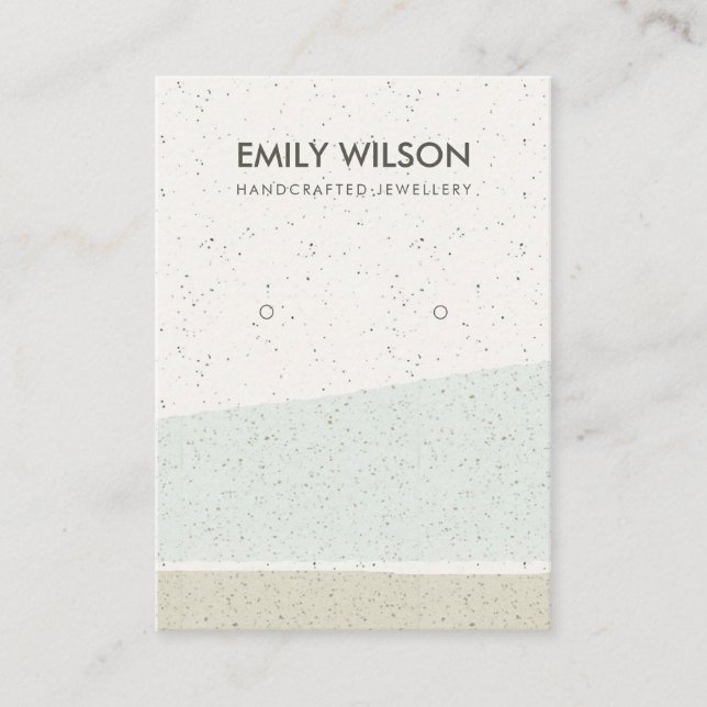 CARTE DE VISITE LES VAGUES DE CÉRAMIQUE D'AQUA ABSTRAIT REPRÉSENTE (Devant)