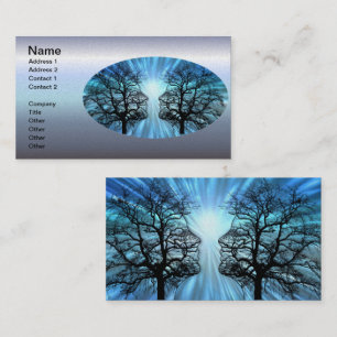 Carte De Visite Les visages dans les arbres ressemblent à des ner