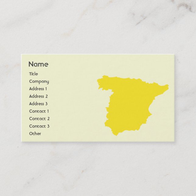 Carte De Visite L'Espagne - affaires (Devant)